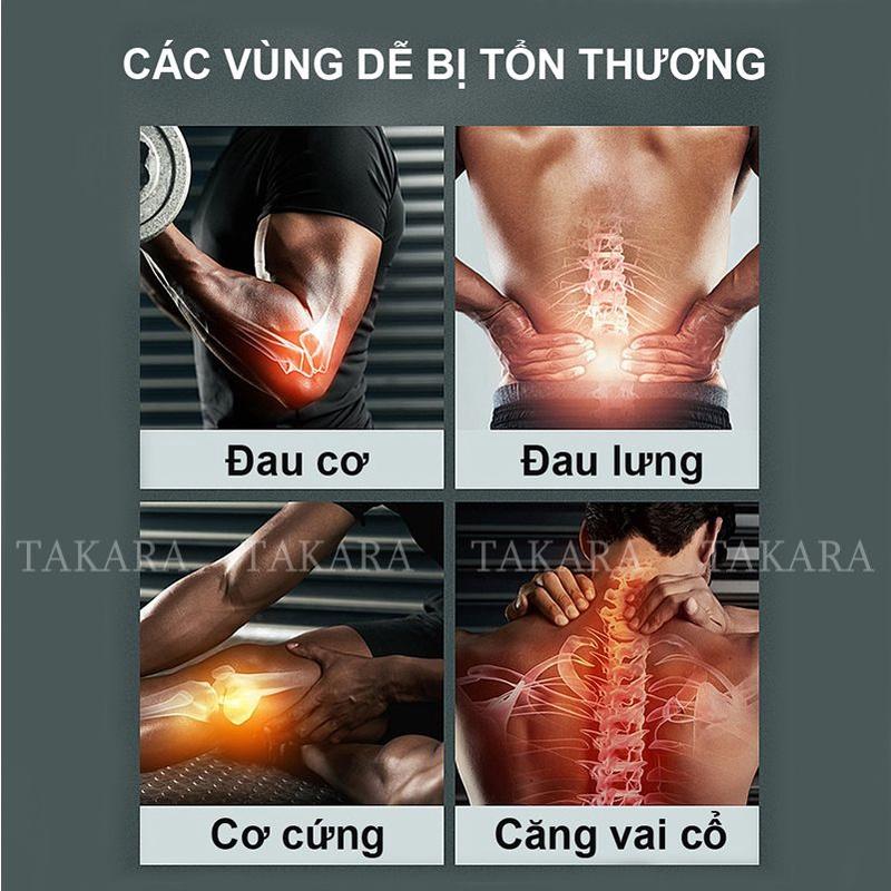 Súng Massage Cầm Tay TAKARA Trị Liệu Toàn Thân Với 4 Đầu Massage Và 32 Cấp Độ BH 12 Tháng KH515