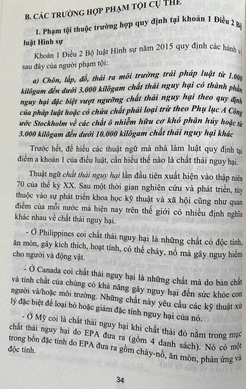 Bình luận Bộ luật hình sự năm 2015- Phần thứ hai Các tội phạm (Chương XIX- Các tội phạm về môi trường)