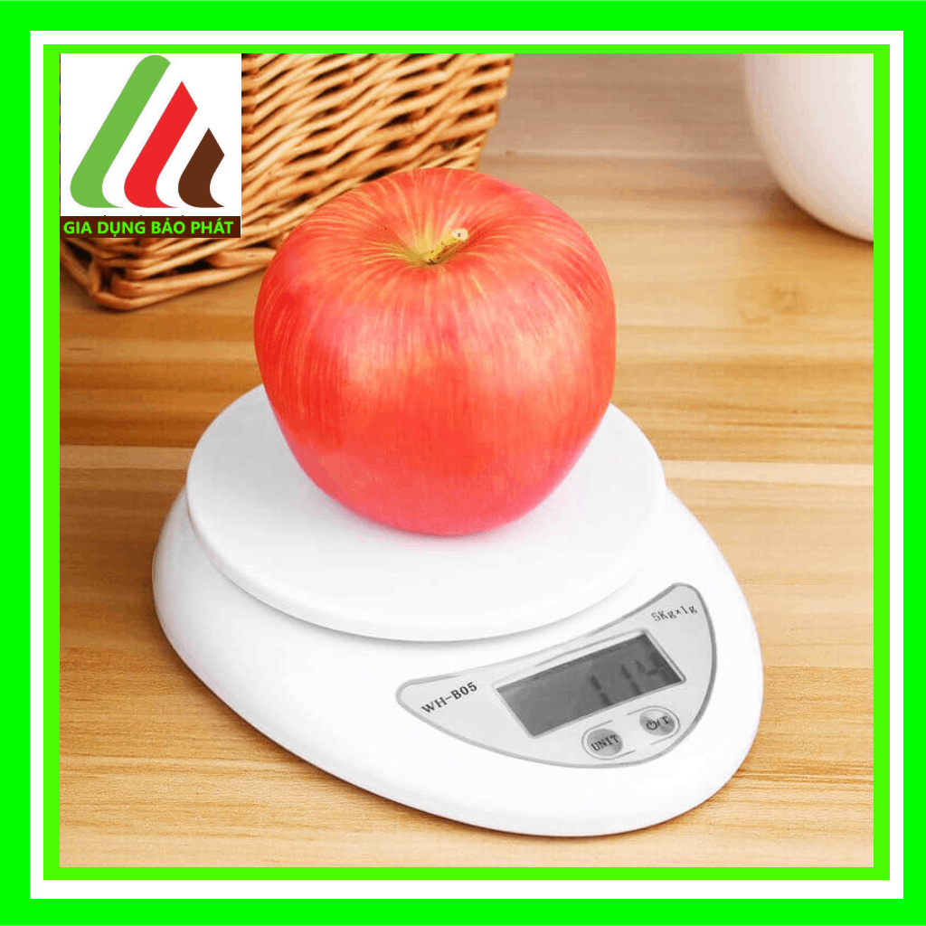 Cân tiểu ly điện tử mini nhà bếp thông minh cân được từ 1g đến 5kg làm bánh cân thực phẩm chính xác cao