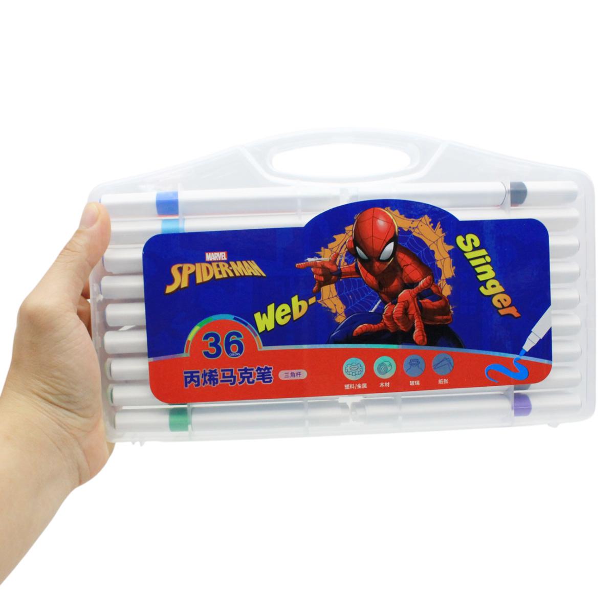 Hộp 36 Bút Lông Màu Acrylic Spider-Man - Ume A60028-A2X