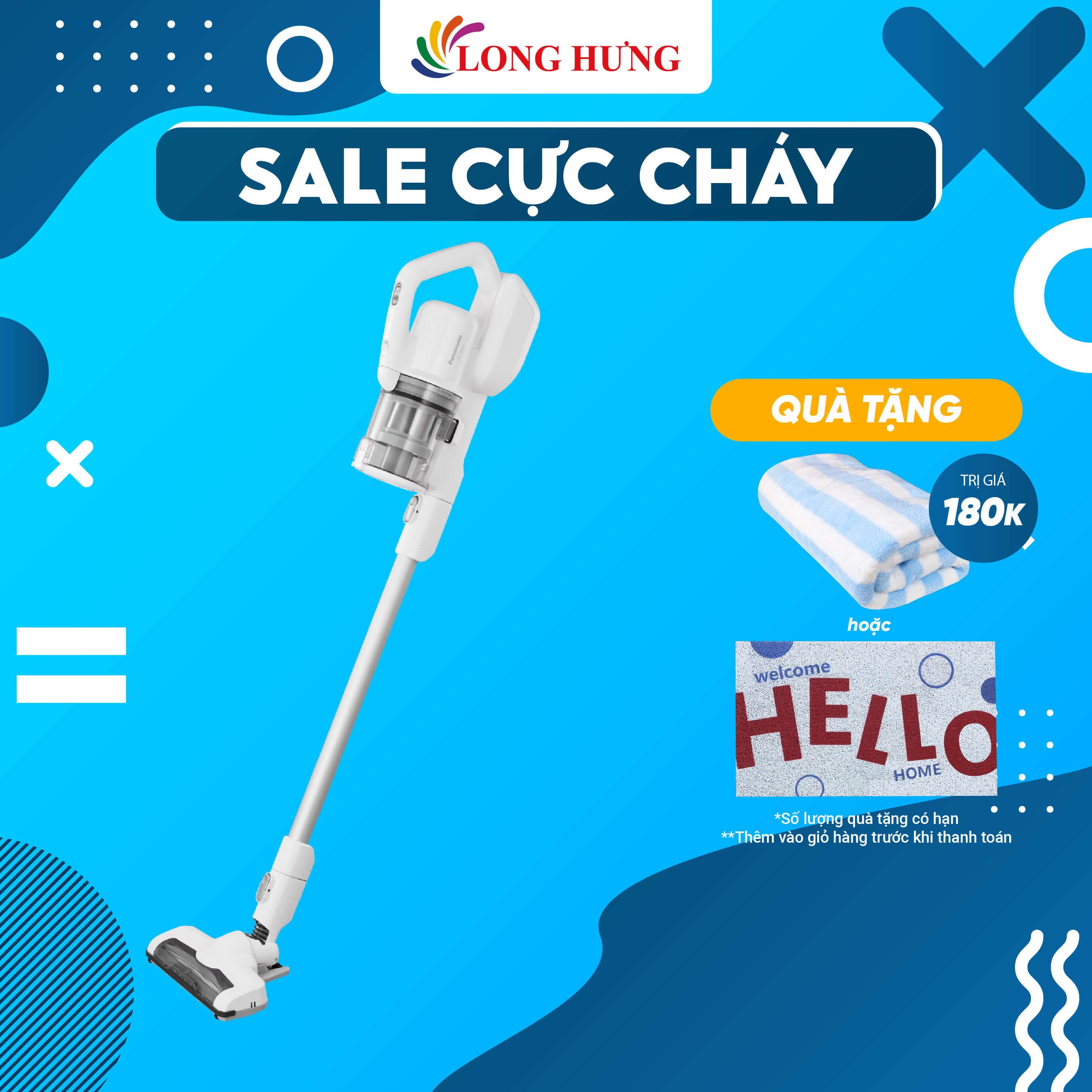 Máy hút bụi không dây cầm tay Panasonic MC-SBV01W246 - Hàng chính hãng