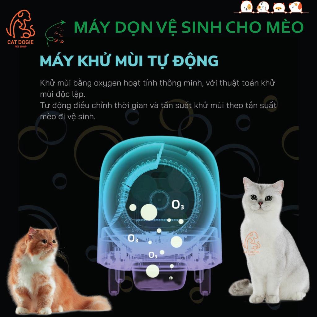 Máy Dọn Phân Cho Mèo, Máy Vệ Sinh Cho Mèo Tự Động PETREE Kết Nối WIFI Phiên Bản Quốc Tế Dùng Được Các Loại Cát Cho Mèo Bentonite, Tofu, Volcanic...