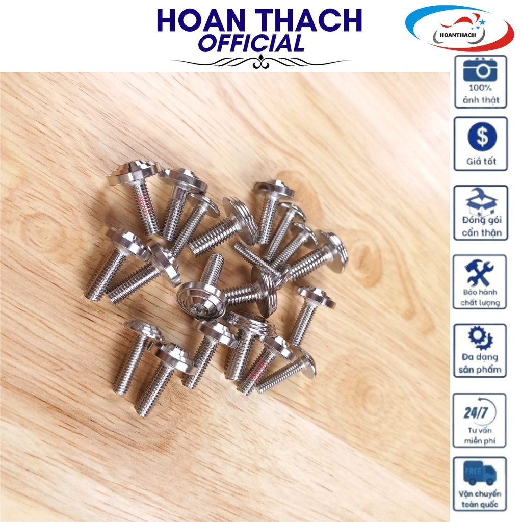 Bộ Ốc Áo Mẫu Thái Inox 304 cho xe máy Wave RSX (20 con), HOANTHACH SP017373