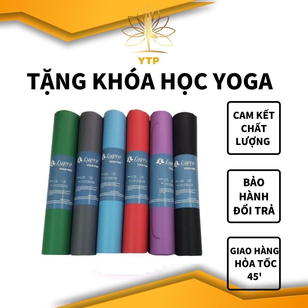 Thảm Tập Yoga Chống Trượt Cao Cấp Cao Su 100%, Siêu Bám, Đàn Hồi Tốt, Tặng Túi Thảm Sịn GKK