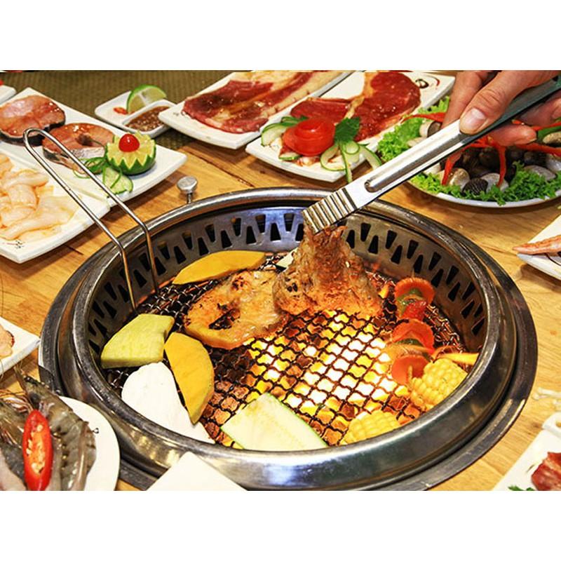 Bếp nướng than hoa BBQ nhà hàng hút âm Hàn Quốc,bếp nướng than hút âm inox cao cấp Hàn Quốc