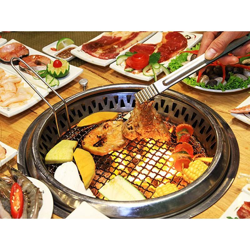 Bếp nướng ko khói hút âm bàn Hàn Quốc,bếp nướng vỉ inox 304