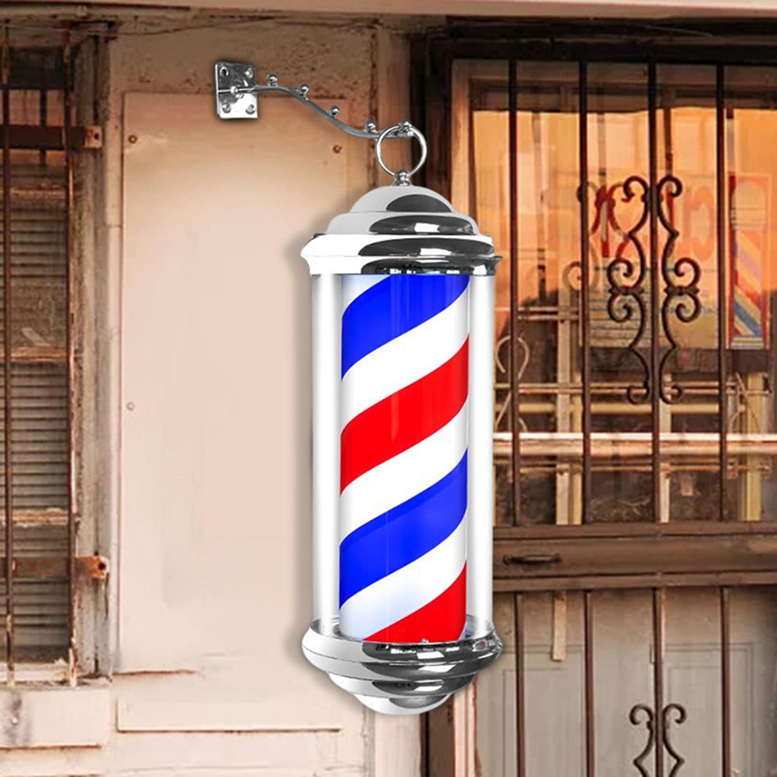 Rotating Pole LED Light Save Energy Rainproof Outdoor Barber Shop Sign Open