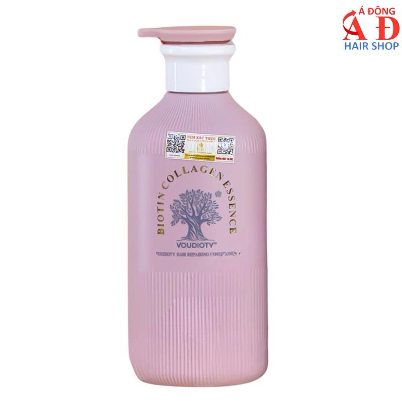 Bộ Dầu Gội Xả Biotin Collagen Essence Voudioty Hồng Phục hồi Giảm Rụng Tóc New 500mlx2