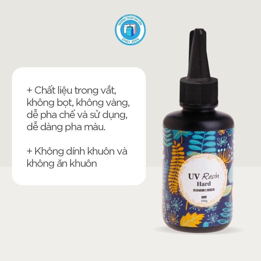 Keo UV Resin 100G Trong Suốt (Cứng) Làm Đồ Handmade, Trang Sức DIY - Trường Thịnh Sài Gòn