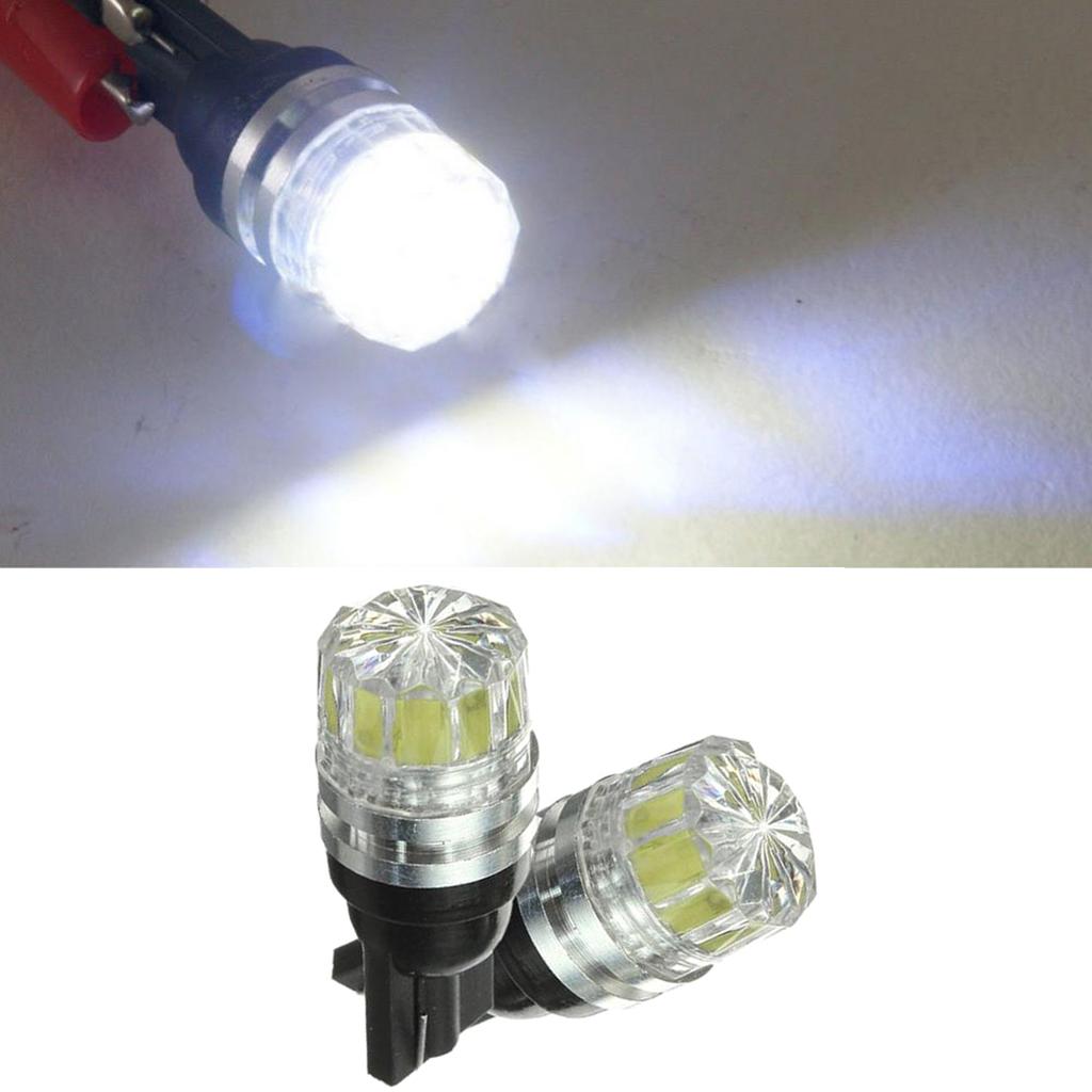 2pcs White T10 5050 5 SMD LED Car Vehicle Side Tail Lights Bulbs Lamp DC 12V