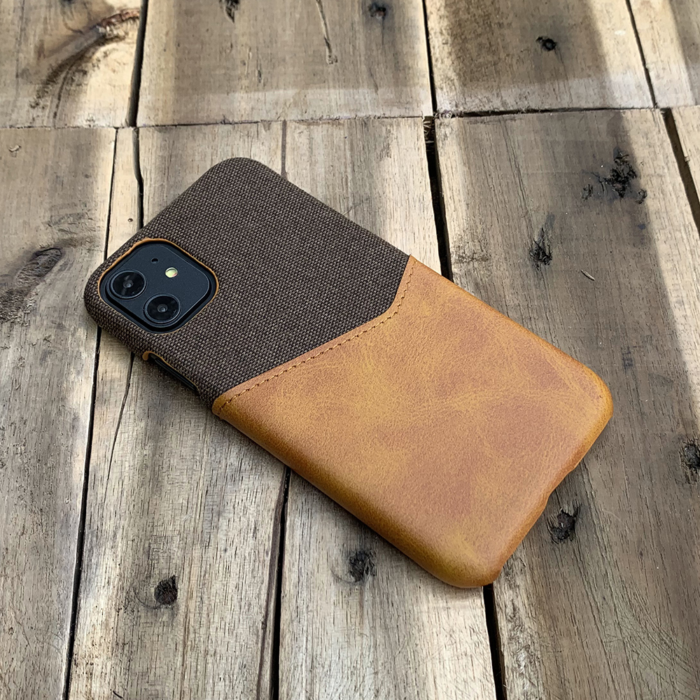 Ốp lưng da vải kiêm ví cao cấp dành cho iPhone 11