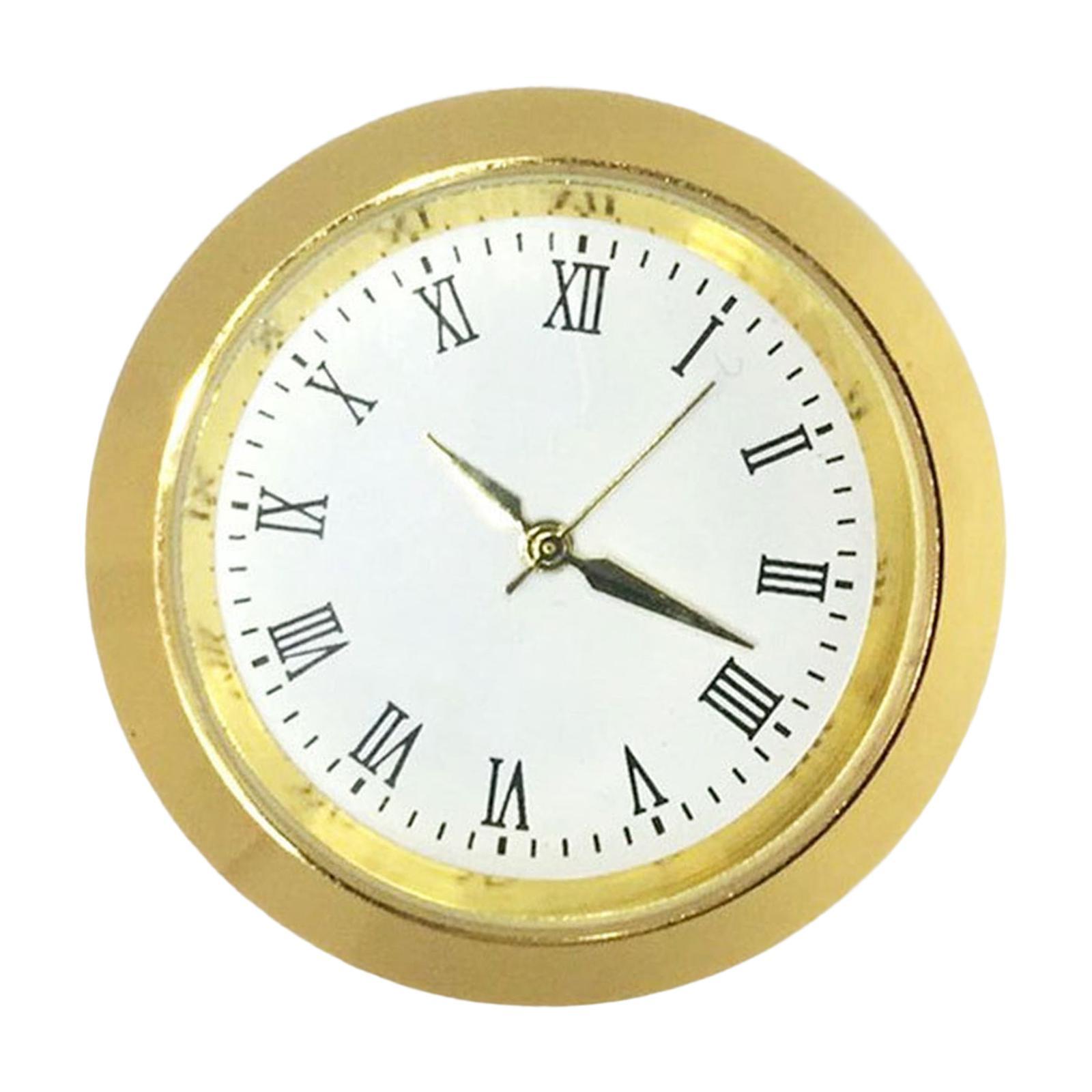 Classic Clock Insert Easy to Read Clock Face DIY Mini Clock for Desk Office