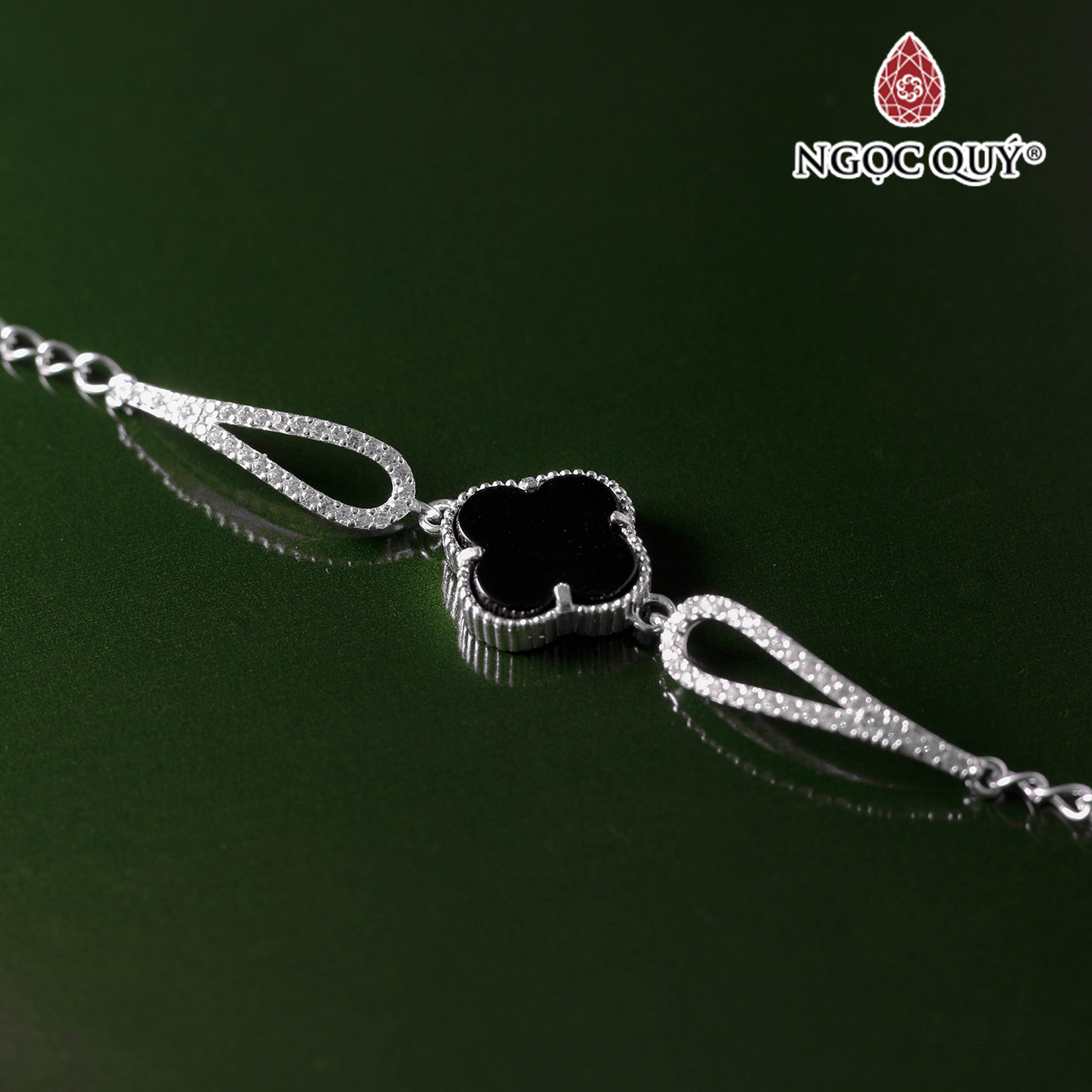 Lắc bạc cỏ 4 lá  - Ngọc Quý Gemstones