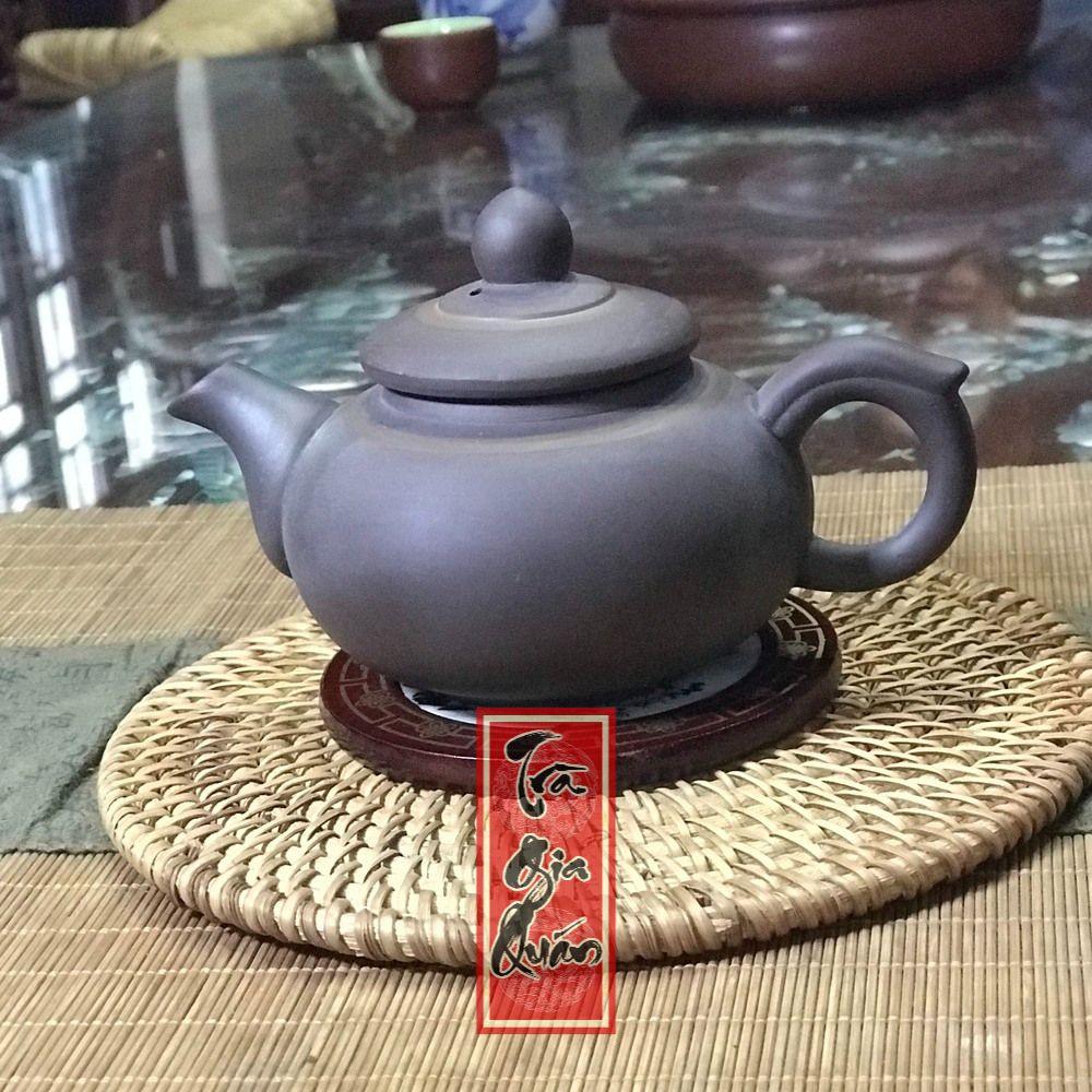 Ấm Trà Đạo Tử Sa Bát Tràng Họa Tiết Trơn Dáng Phỏng Cổ Dung Tích 220ml (Ấm Lẻ) ABTTH 13