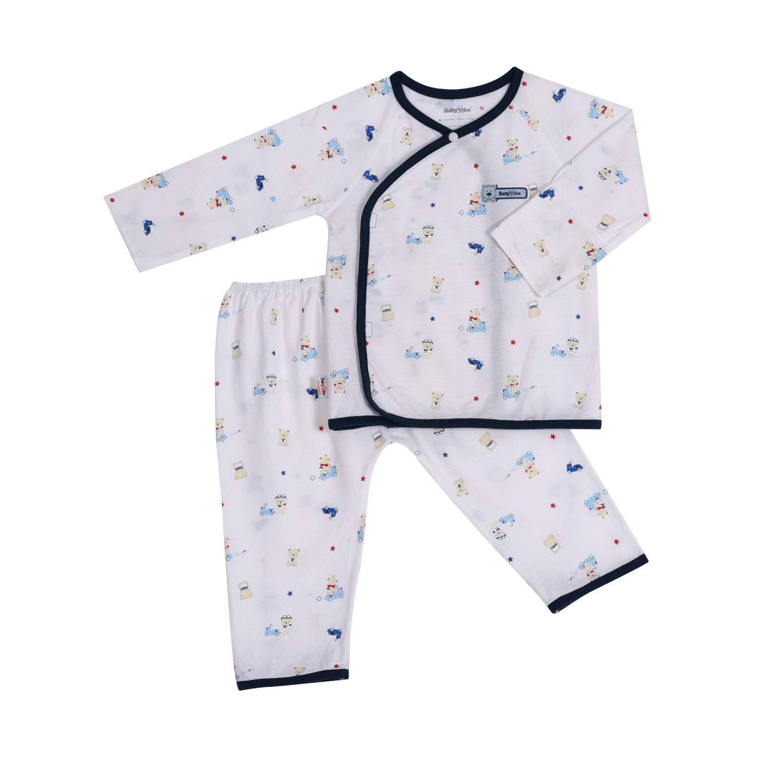 BỘ SƠ SINH DÀI BABYONE 0928 - Họa tiết ngẫu nhiên bé trai - NB1