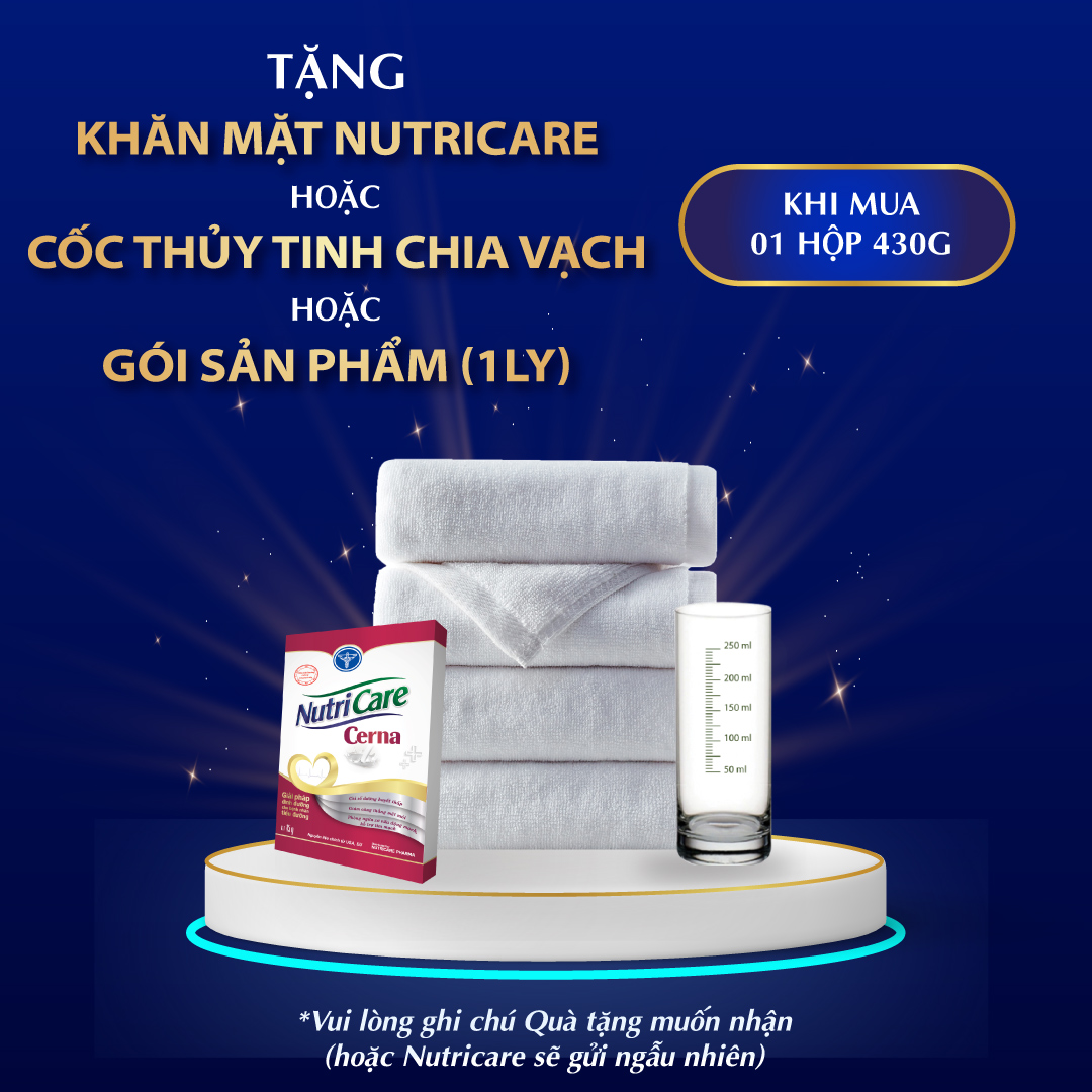 01 hộp sữa Nutricare Cerna 430g - Dinh dưỡng cho người tiểu đường, đái tháo đường