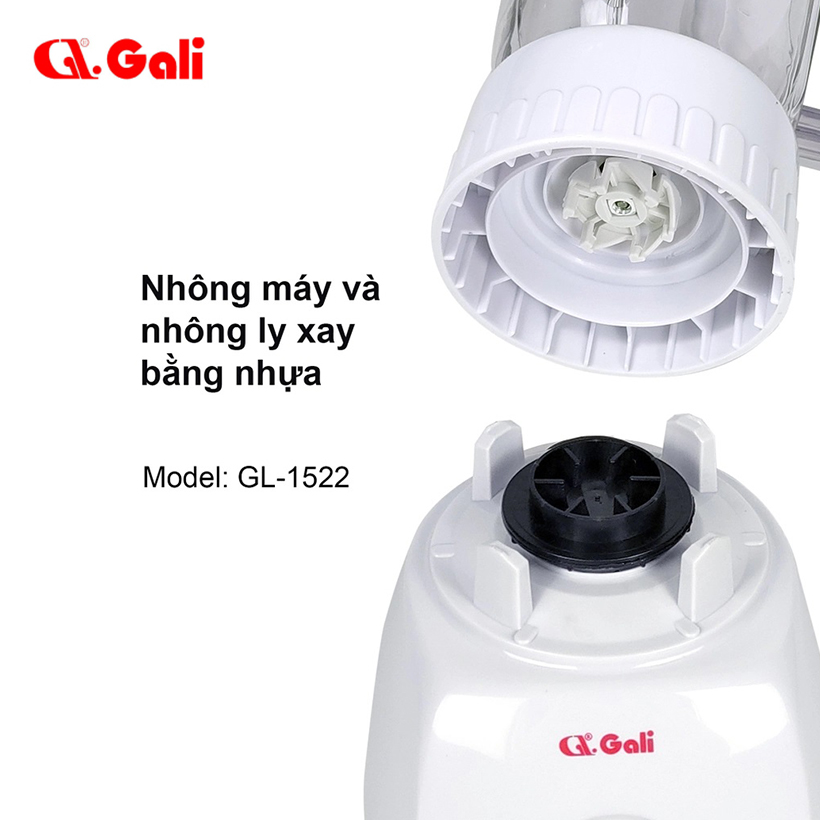 Máy xay sinh tố 2 cối Gali GL-1522 - Hàng chính hãng