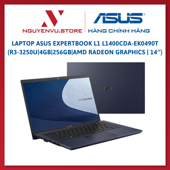 Laptop Asus ExpertBook L1400CDA-EK0490T (AMD R3-3250U/ 4GB DDR4/ 256GB SSD/ Win10) - Hàng Chính Hãng