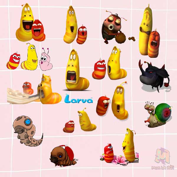 Miếng dán Stickers truyện Larva