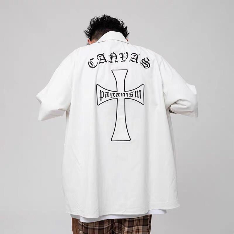 HÀNG MỚI VỀ Áo sơ mi thánh giá CANVAS cực chất - somi unisex chữ thập