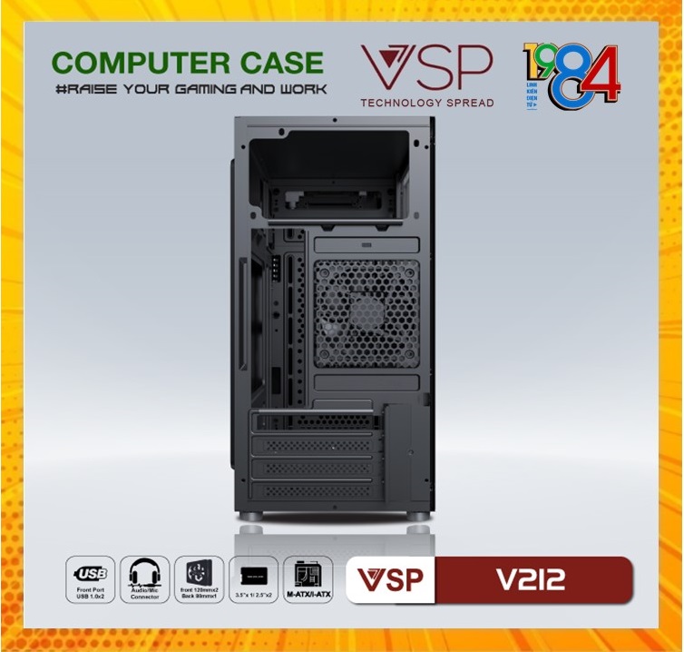 Case VSP Home and Gaming V212 (mATX) lk84 - Hàng chính hãng