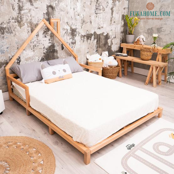 GIƯỜNG TRẺ EM TINY HOUSE MONTESSORI CHÂN CAO - KB05