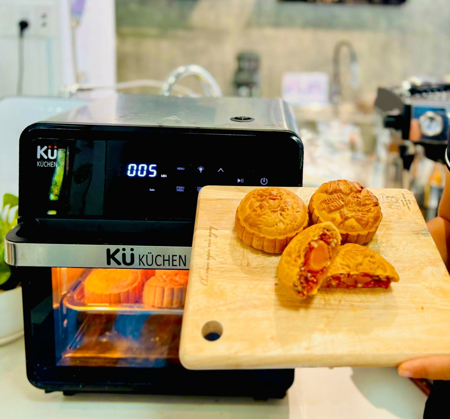 Nồi Chiên Không Dầu Kết Hợp Nồi Hấp - KUCHEN ĐỨC -  KU PCL2228 - 15 Lít - Hàng chính hãng.