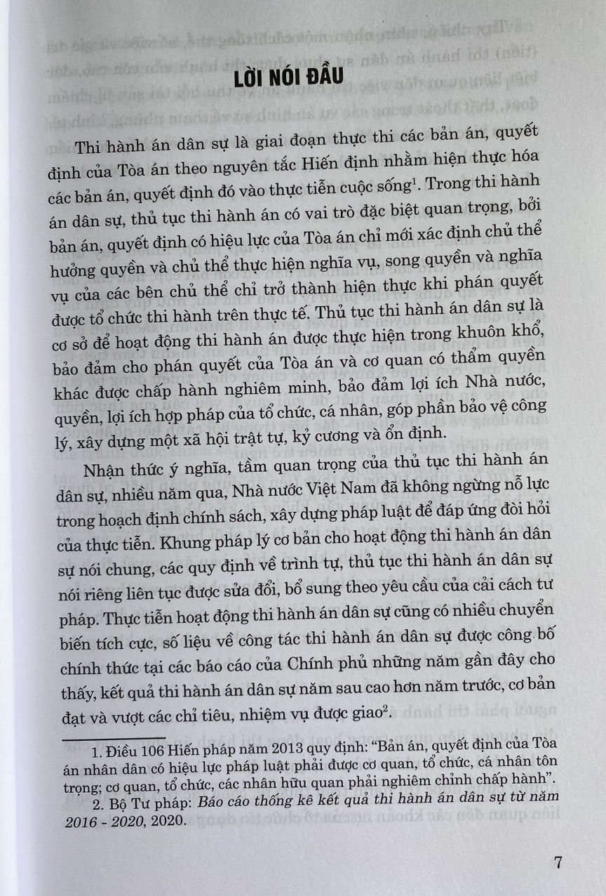 Pháp luật về thủ tục thi hành án dân sự