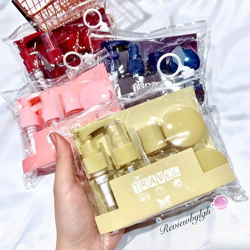 Bộ chiết mỹ phẩm du lịch tiện ích set chiết 6 món