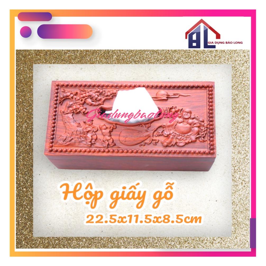 Hộp đựng giấy gỗ chữ nhật và vuông