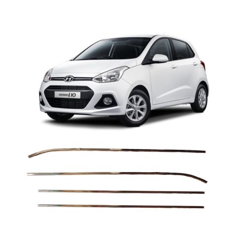 BỘ NẸP CHÂN KÍNH INOX DÀNH CHO XE HYUNDAI i10 2019 CAO CẤP