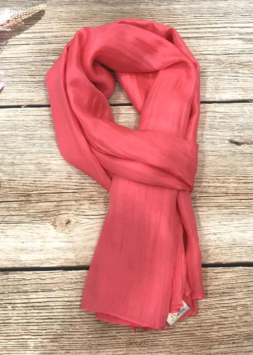 Khăn Lụa Nha Xá SenSilk (Đỏ) - 100% Silk Scarf - Lụa Tặng Khách Nước Ngoài