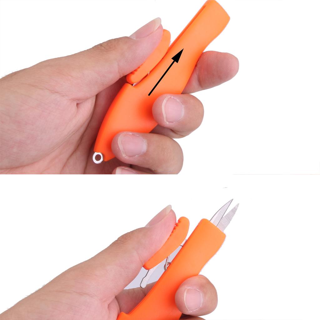 3pcs Stainless Steel Fishing Line Scissor Folding Sewing String Cutter Snips Tools