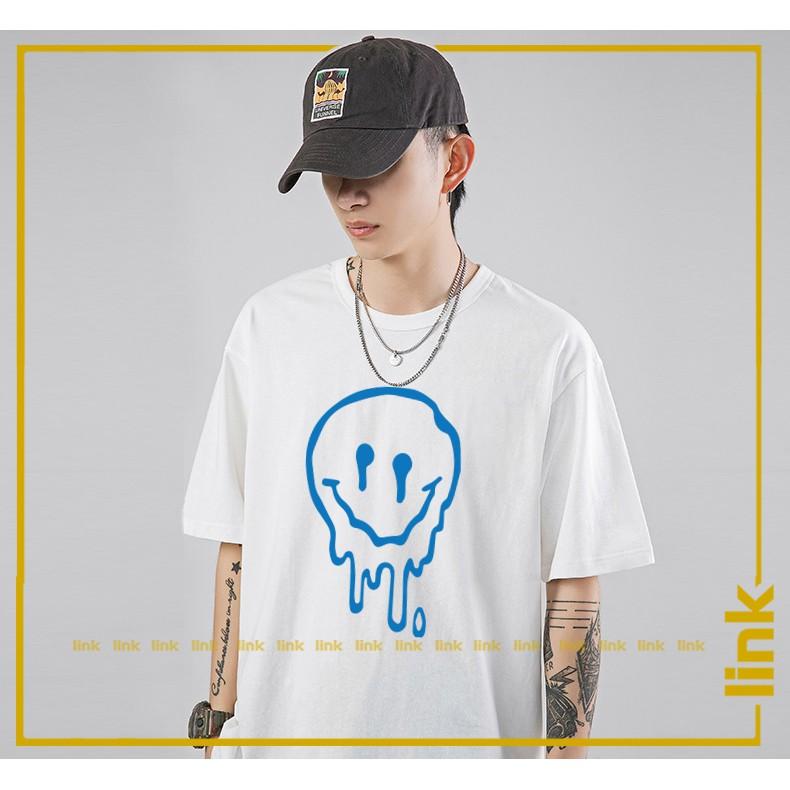 Áo phông tay dài MẶT CƯỜI CHẢY kiểu mới dáng rộng unisex