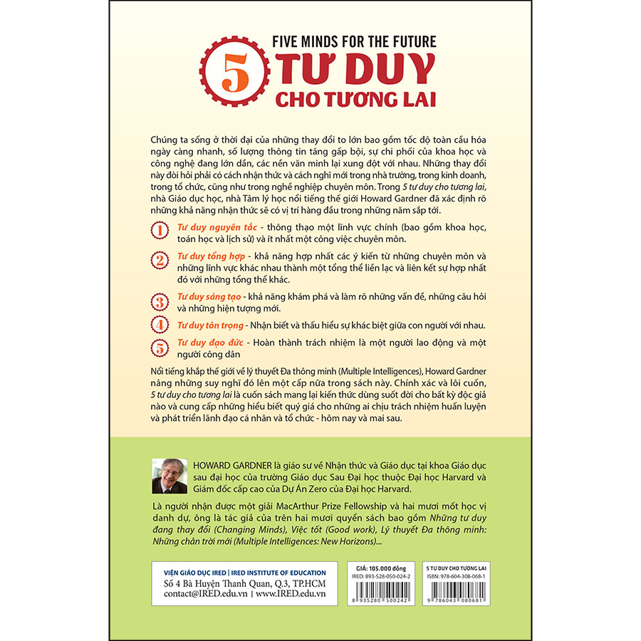 Sách PACE Books - 5 tư duy cho tương lai (Five Minds For The Future) - Howard Gardner