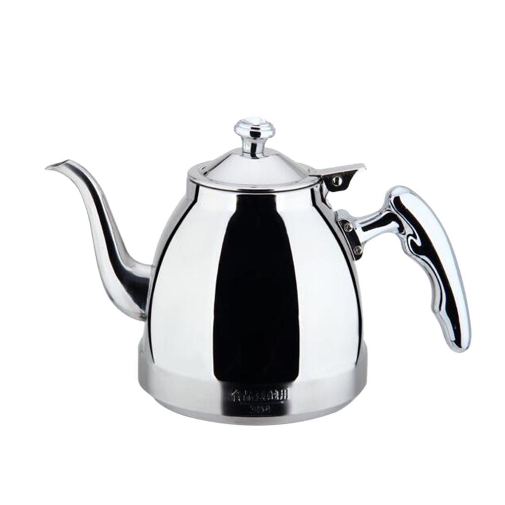Outdoor Camping Stainless Steel 1.5L TeaKettle Kitchen Mini Tea Pot + Infuser