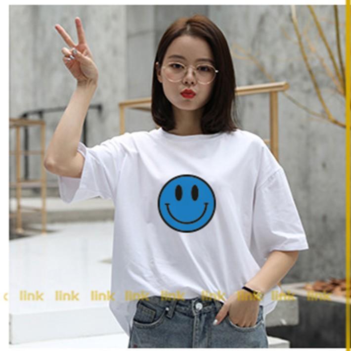Áo thun nữ tay lỡ MẶT CƯỜI SMILE cute unisex