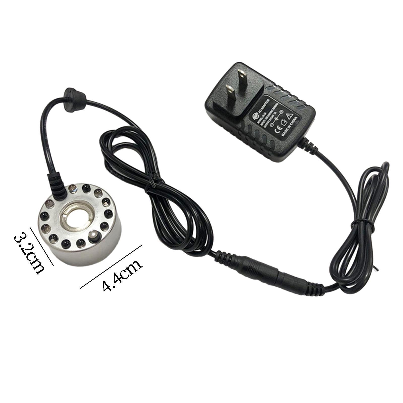 Pond Fog Machine Air Humidifier 12 LED Lights US Adapter Plug for Vase Basin