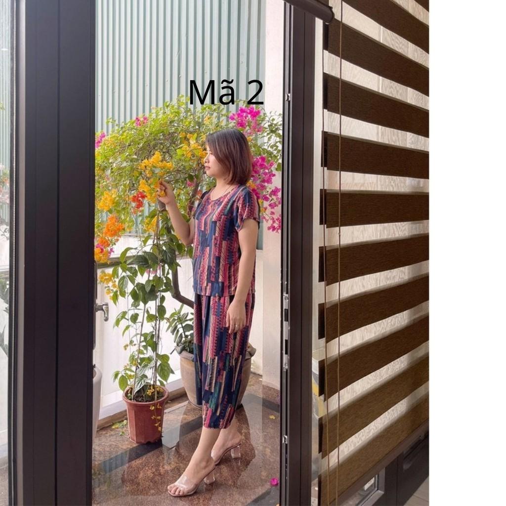 Đồ Bộ Trung Niên- Áo Tay Cộc Quần Lỡ Cho Bà, Cho Mẹ