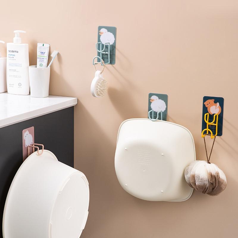 Móc Treo Đồ Gắn Tường Không Cần Khoan Tiện Dụng Cho Nhà Tắm / Nhà Bếp