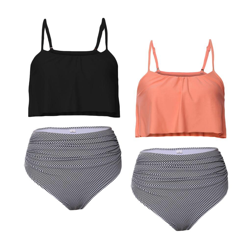 Women's Bikini Set Push Up High Waist Comfortable Wire Free Two Piece Swimsuit Beachwear