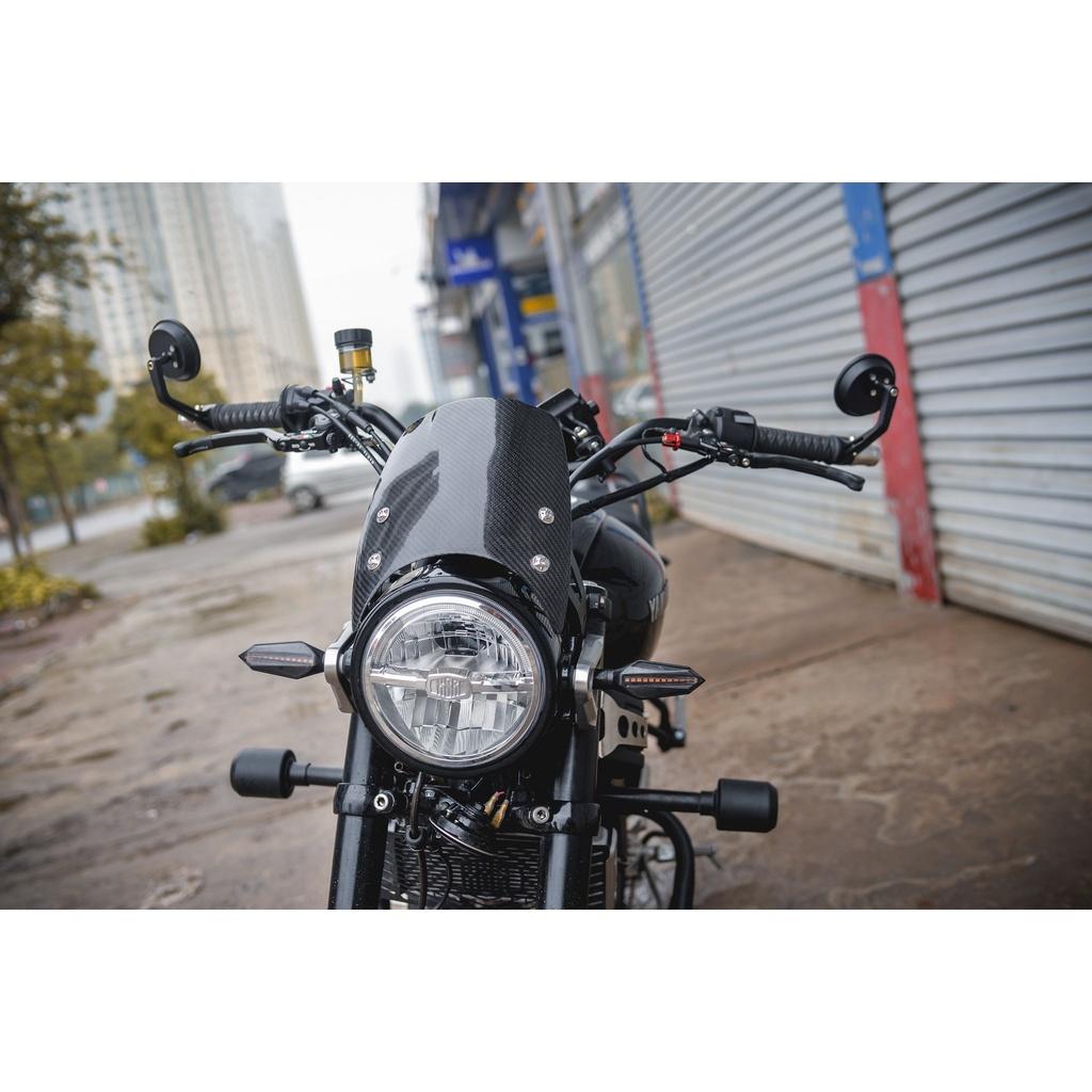 Gương gù tròn CNC gù tay lái kiểu dáng Cổ Điển lắp dành cho xe XSR155/ Honda CB150/300r/650R - Phong Cách - Sang Trọng.