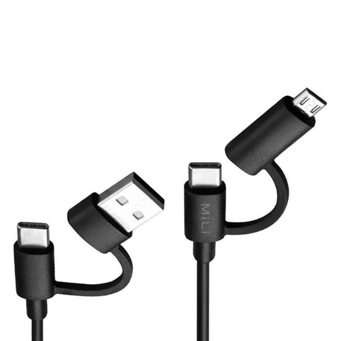 Dây Cáp Sạc 4 Trong 1 Input USB Type-C/USB-A và Output USB Type-C/Micro USB MiLi 1m - HX-L41 - Hàng Chính Hãng