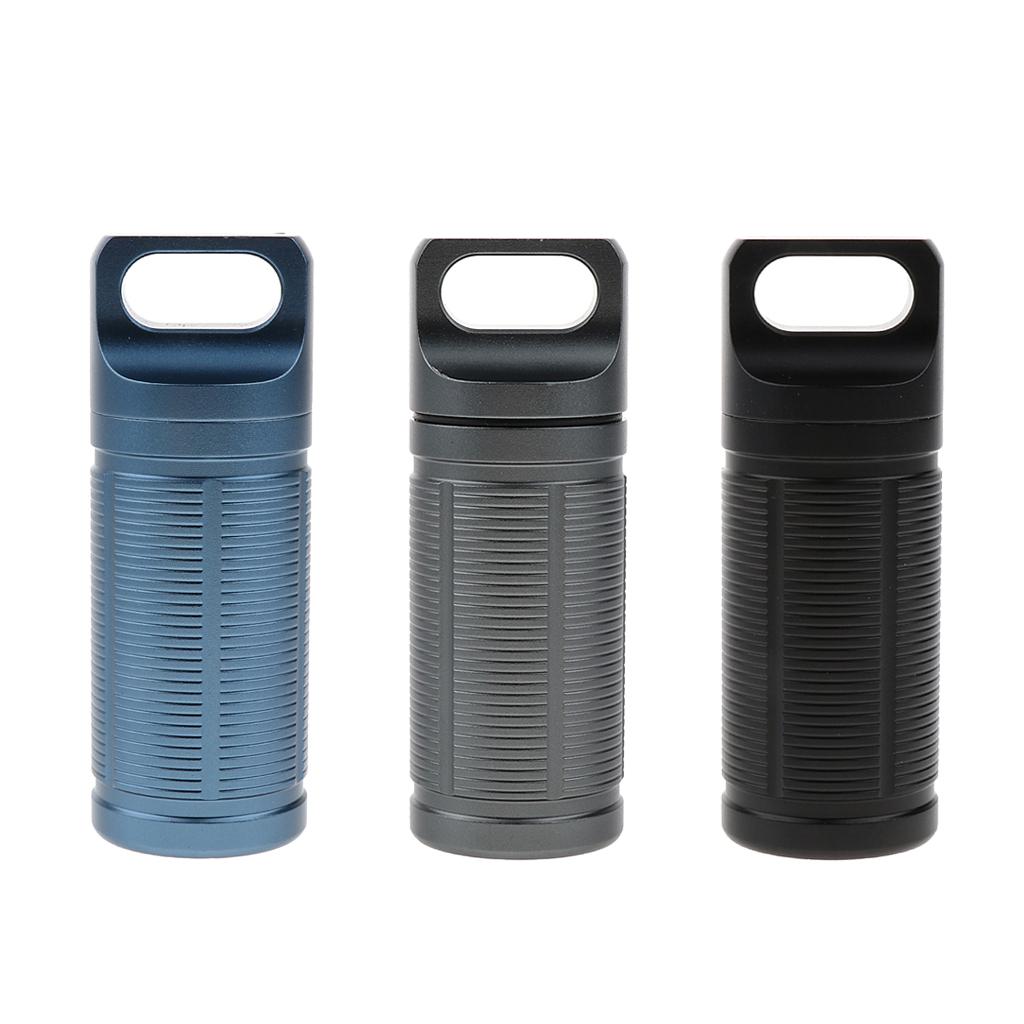 Titanium Outdoor Travel Waterproof Pill Case Box Mini Tablets Container Capsule Storage Bottle Emergency Drug Medicine Holder