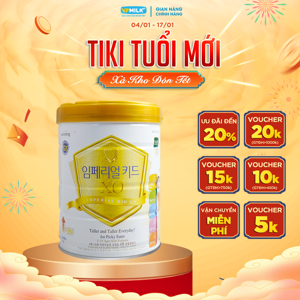 Sữa Bột Namyang Imperial Kid XO GT 800g