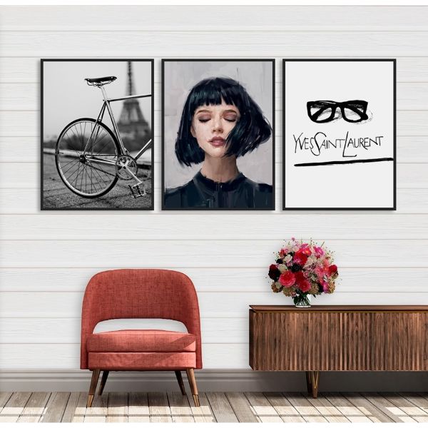 Tranh Canvas Trang Trí Cô Gái Trắng Đen