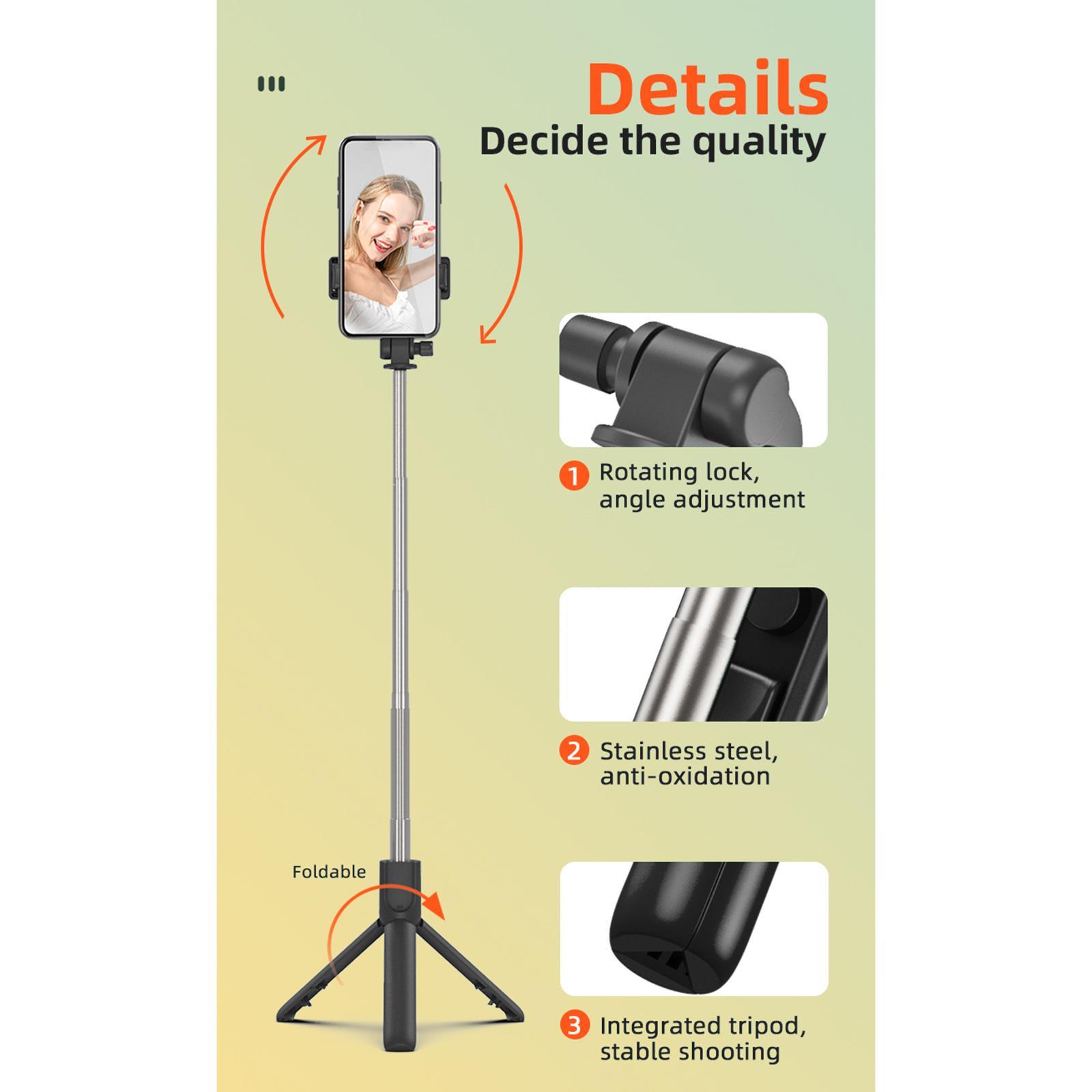Wireless Selfie Stick Bluetooth 4.0 Tripod Holder for Cell Phone Group Photos for Youtube Videos
