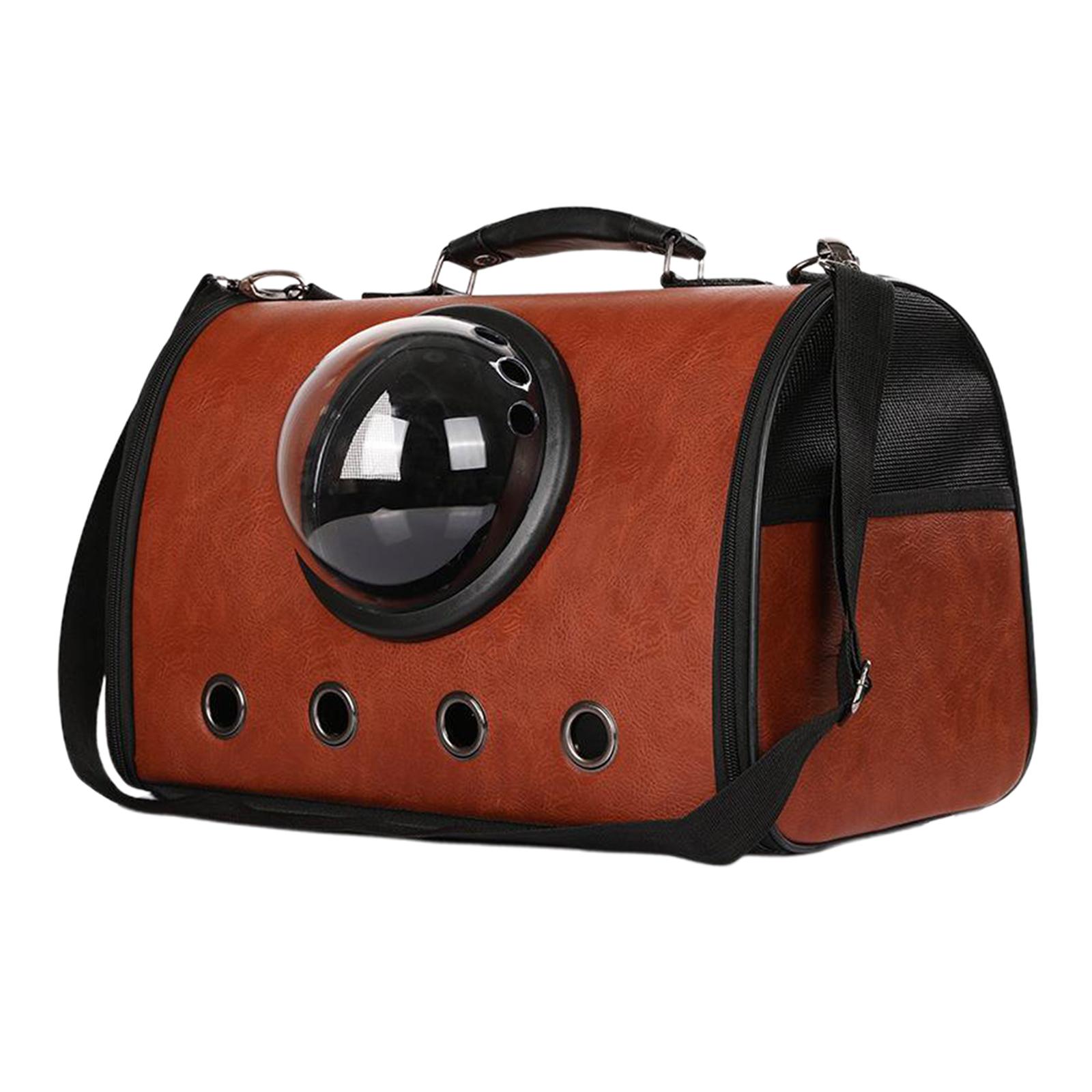 Pet Travel Backpack Bag Cat Puppy Dog Carrier Breathable Durable Brown