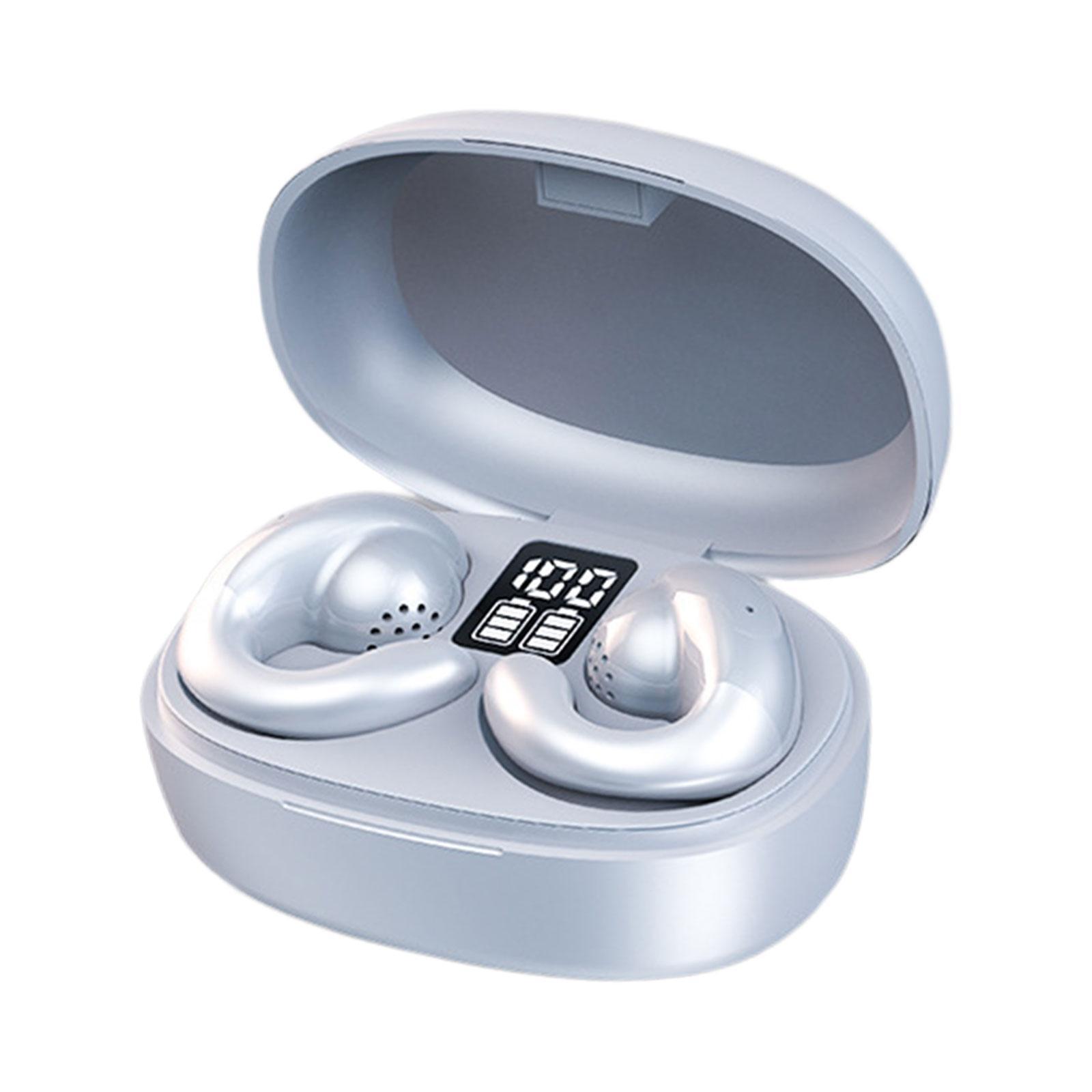 Air Conduction Headphones Ear Clip Earbuds Open Ear headphones Headset IPX5 Waterproof with Charging Case for Driving Cycling Working