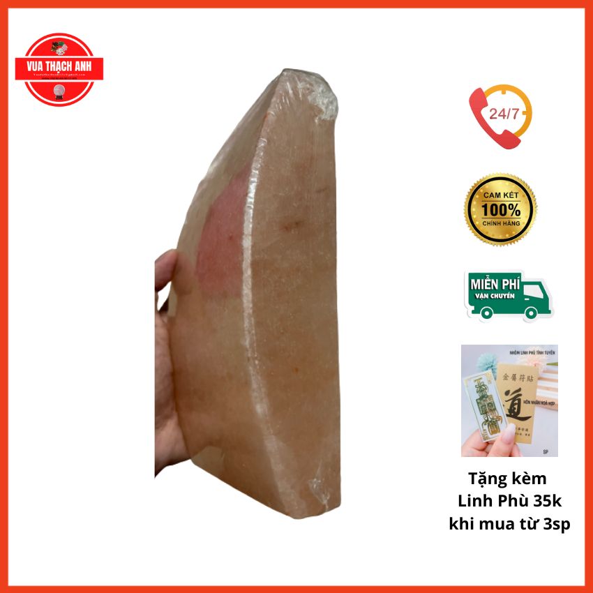 1 Viên Đá Muối Himalaya 20*10*5cm Bán Lẻ Đá Viên Không Hộp Giá Gốc, Mặt Cong, Nhập Khẩu Pakistan,..